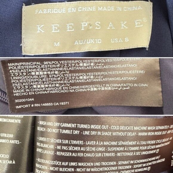 Keepsake foolish jumpsuit satin navy blue white polka dots sleeveless drape 6 - Picture 12 of 13